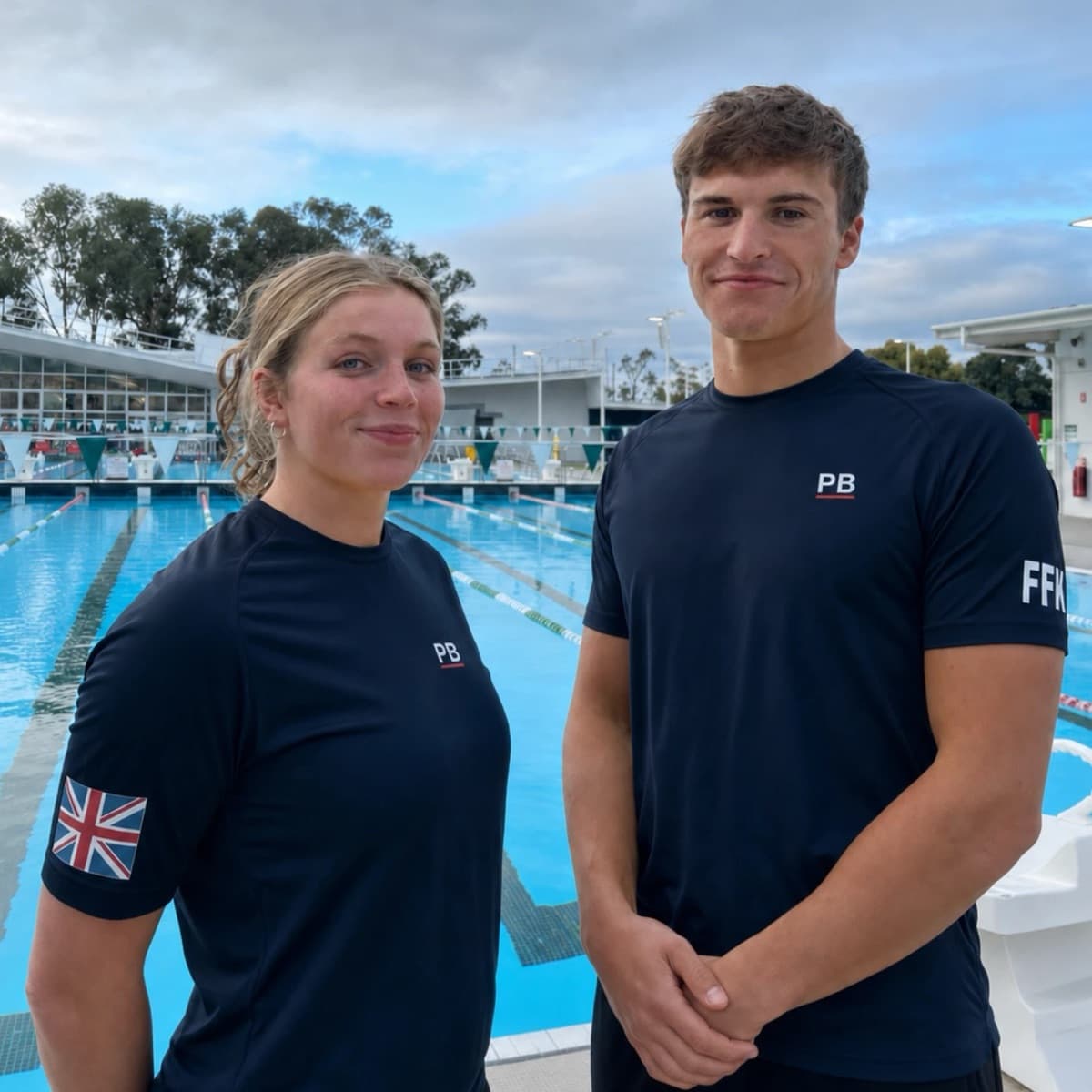 PB Pathway founders Fil and Kate by the pool.